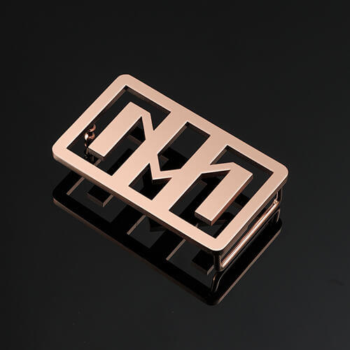 Wholesale custom rose gold name belt buckles with initials for ladies and women small order manufacturers